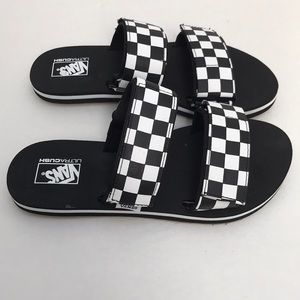 womens vans cayucas chex slide sandal